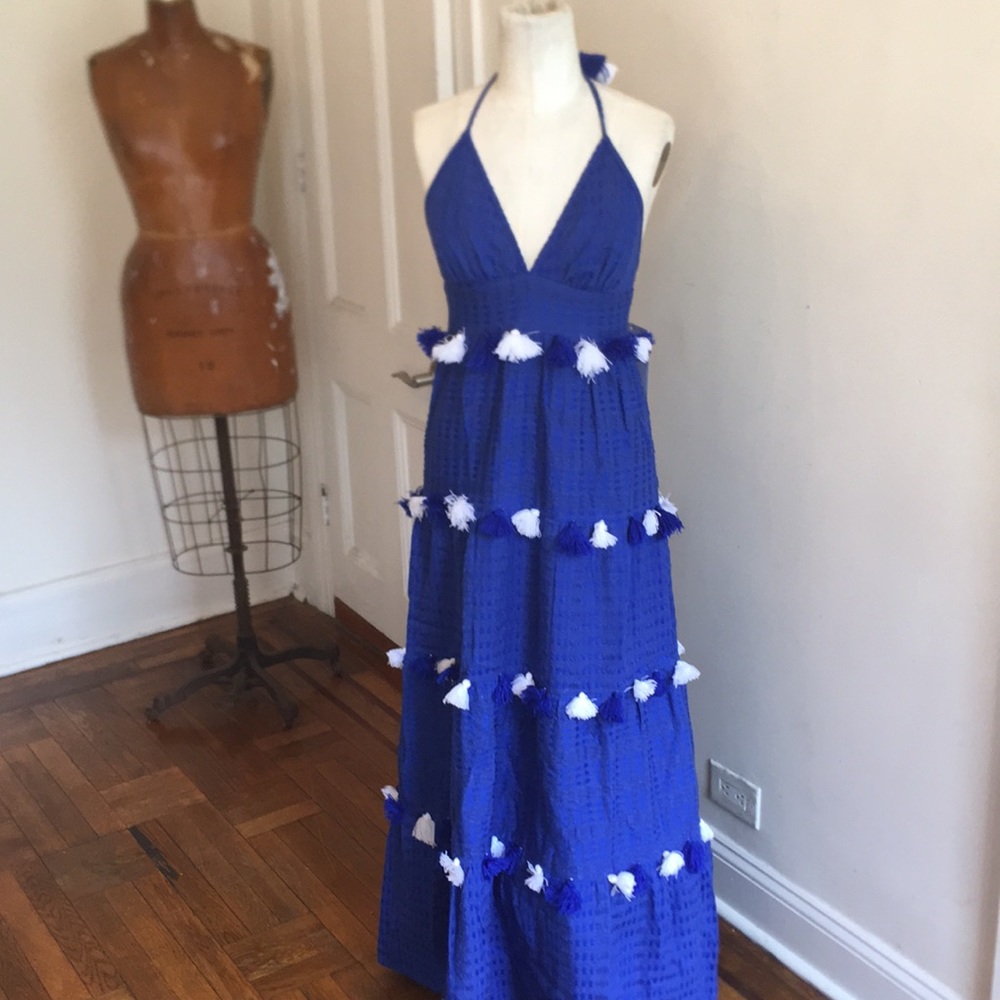 Blue Halter Top “Lucía “Dress